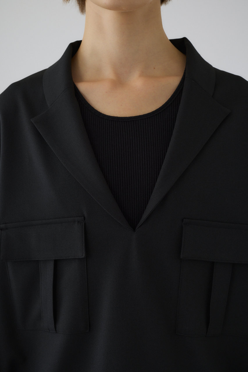 【RIM.ARK】Tailored maxi dress/ドレス RIM.ARK] Tailored maxi dress. シャリ感のある糸と接触冷感機能付きで