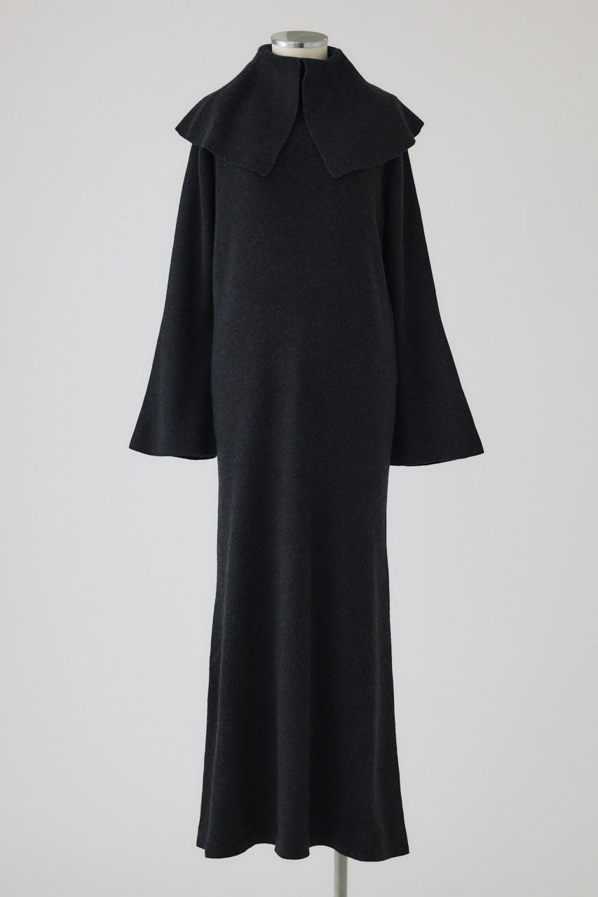 RIM.ARK Long high collar knit dress/ニットドレス (チャコールグレー, 36) リムアーク ELLE SHOP RIM.ARK Long high collar knit dress/ニットドレス (チャコールグレー, 36) リムアーク ELLE SHOP