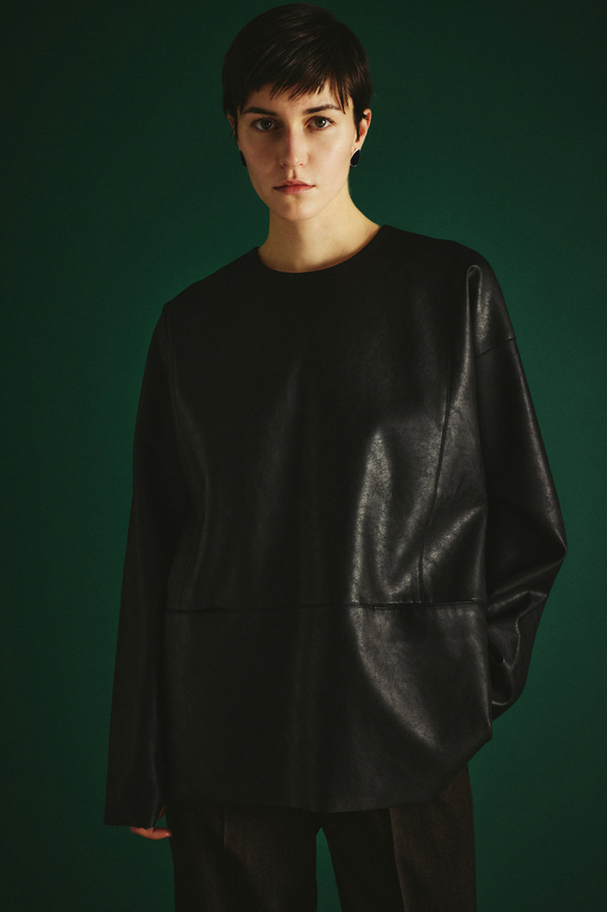 RIM.ARK(リムアーク)｜Box texture pullover/プルオーバー/ブラック の