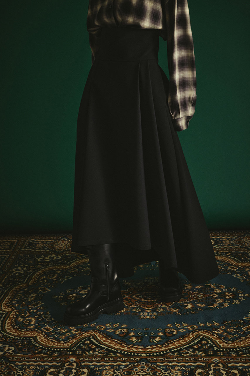 RIM.ARK ウエストボリュームタックスカート リムアーク ブラック RIM