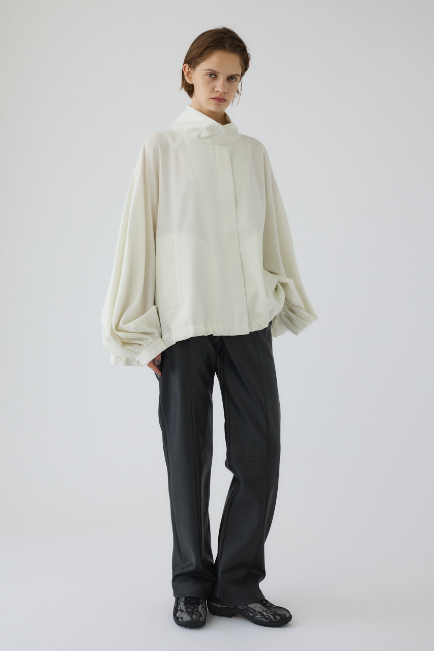 RIM.ARK(リムアーク)｜Stand collar tuck sleeve BZ/ブルゾン/ホワイト