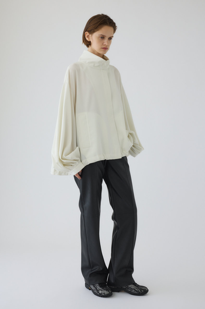 RIM.ARK(リムアーク)｜Stand collar tuck sleeve BZ/ブルゾン/ホワイト