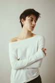 Soft touch off shoulder tops/トップス