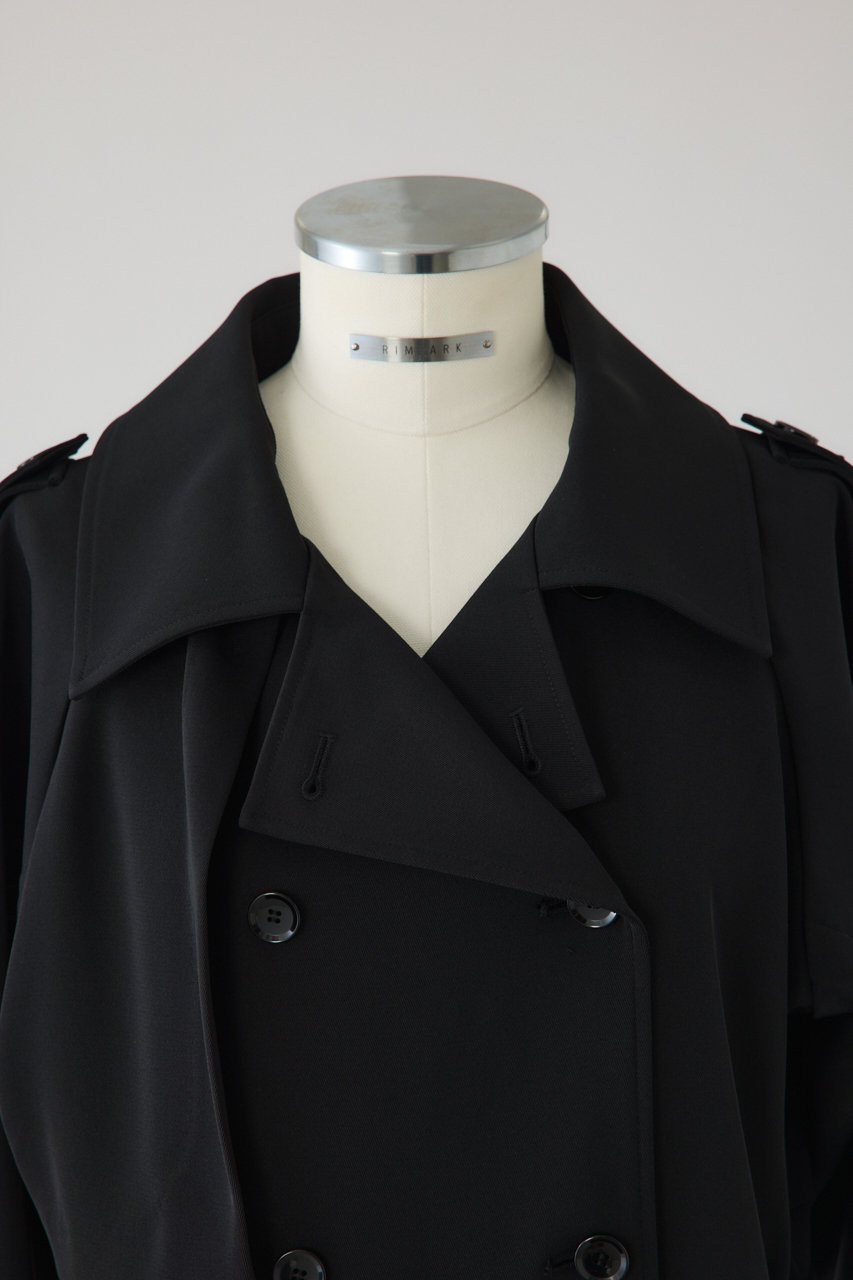 RIM.ARK ブラック トレンチコート 36 RIM.ARK(リムアーク)｜Trench detail all in one/オールインワン