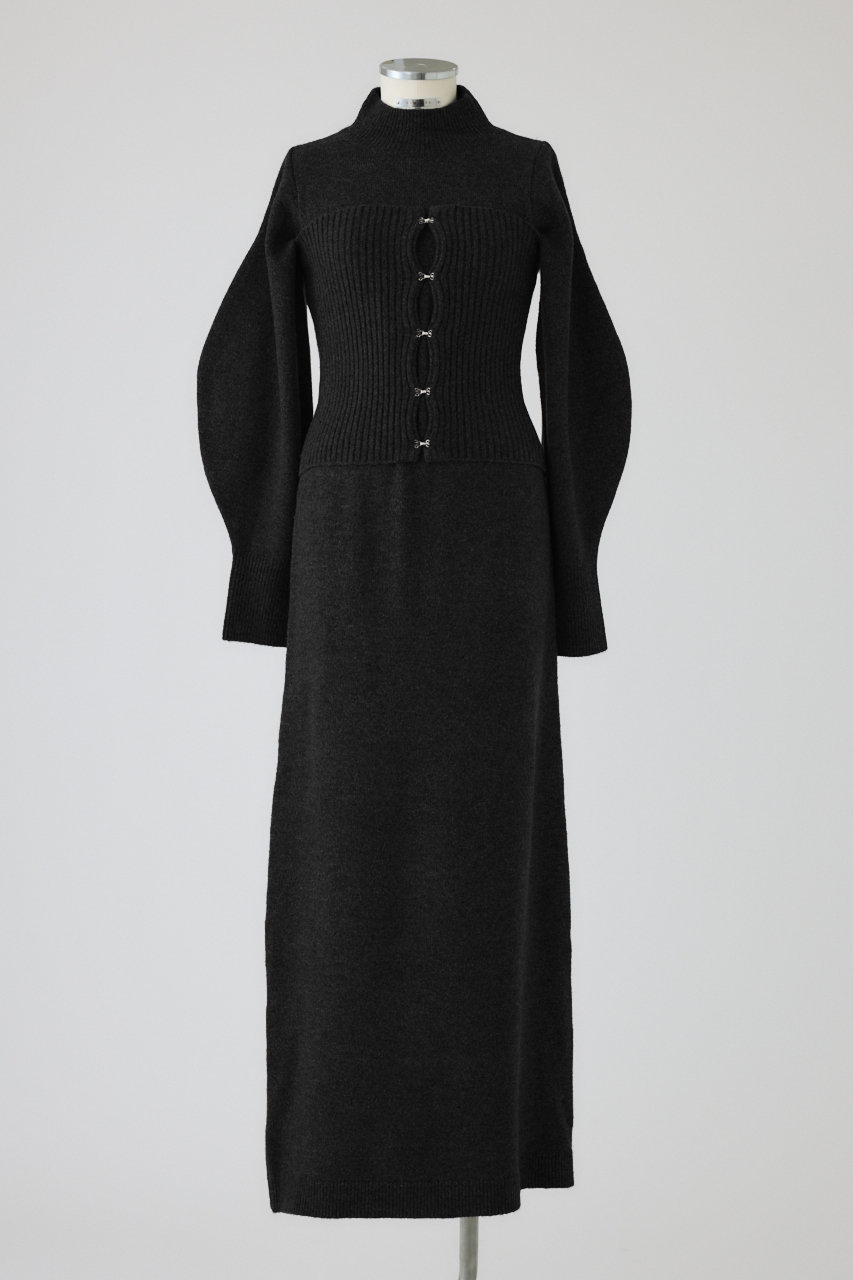 RIM.ARK Setting knit dress/ニットドレス (ブラック, 38) リムアーク ELLE SHOP RIM.ARK Setting knit dress/ニットドレス (ブラック, 38) リムアーク ELLE SHOP