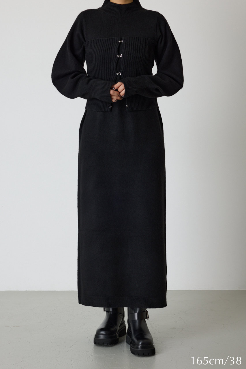 RIM.ARK(リムアーク) Setting knit dress RIM.ARK(リムアーク)｜Setting knit dress/ニットドレス/ブラック の