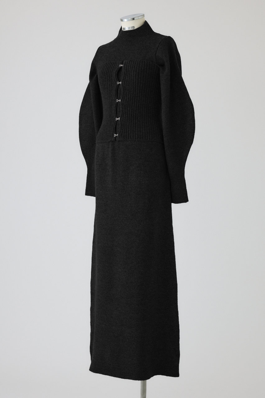 美品　rim.ark リムアーク W face knit JK RIM.ARK(リムアーク)｜Hook slim knit tops/ニット/ブラック の