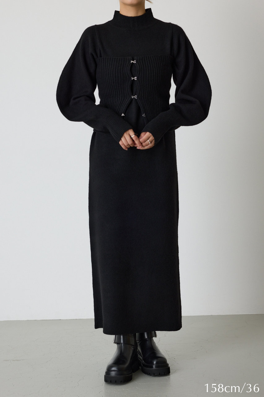 RIM.ARK(リムアーク) Setting knit dress RIM.ARK(リムアーク)｜Setting knit dress/ニットドレス/ブラック の