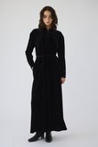 Velour shirt dress/シャツドレス