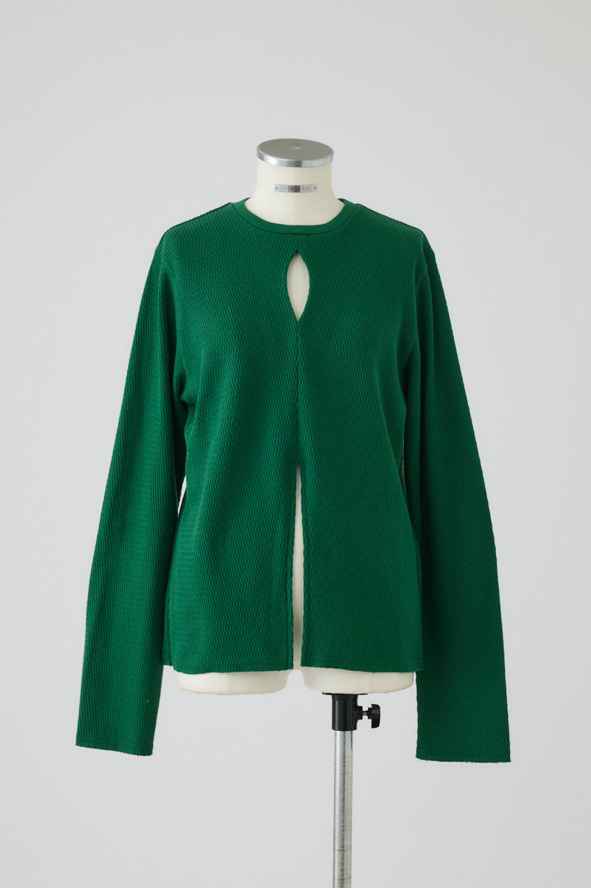RIM.ARK Open skin thermal tops/トップス (グリーン, FREE) リムアーク ELLE SHOP RIM.ARK Open skin thermal tops/トップス (グリーン, FREE) リムアーク ELLE SHOP