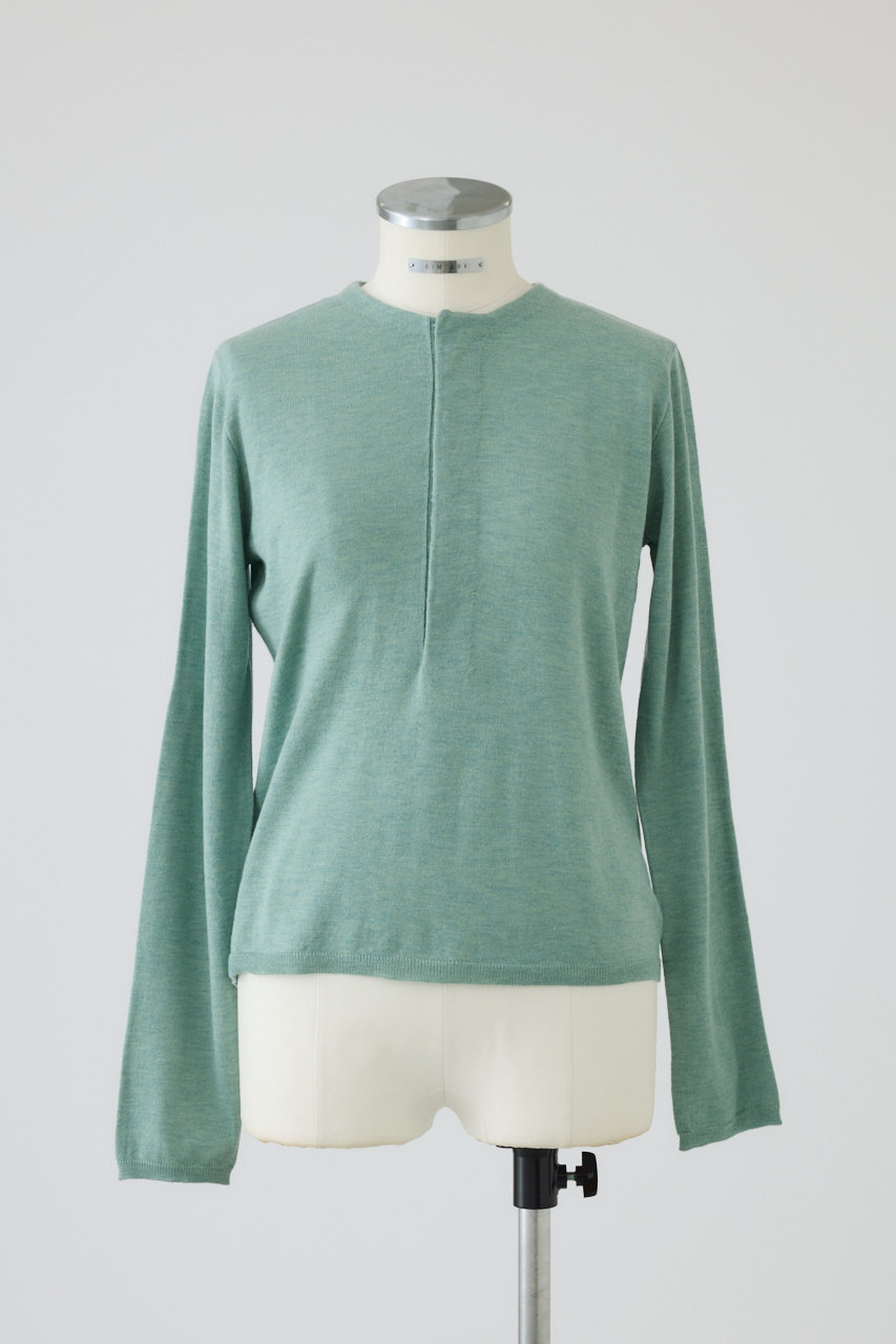 RIM.ARK Hook design silk blend knit/ニット (ライトグリーン, FREE) リムアーク ELLE SHOP RIM.ARK Hook design silk blend knit/ニット (ライトグリーン, FREE) リムアーク ELLE SHOP