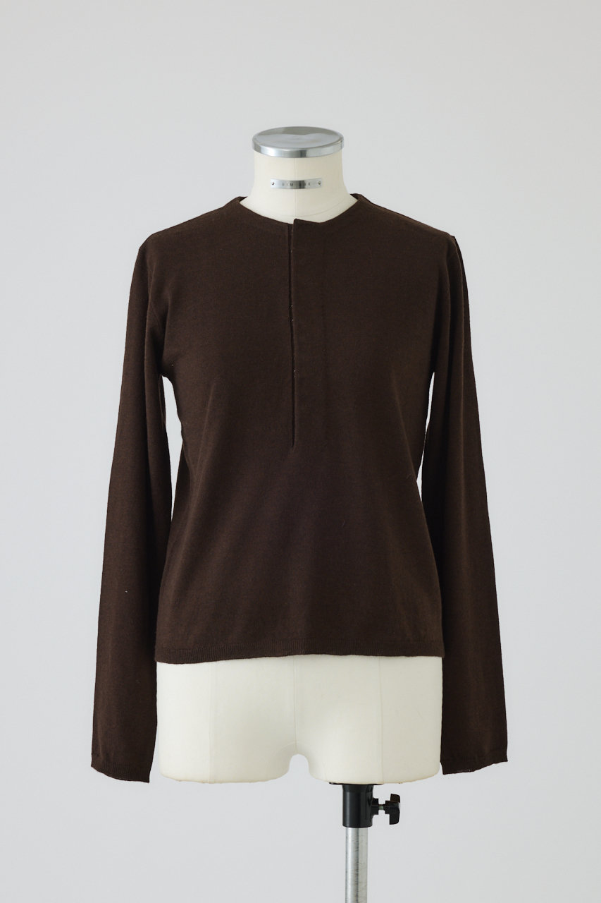 RIM.ARK Hook design silk blend knit/ニット (ブラウン, FREE) リムアーク ELLE SHOP RIM.ARK Hook design silk blend knit/ニット (ブラウン, FREE) リムアーク ELLE SHOP