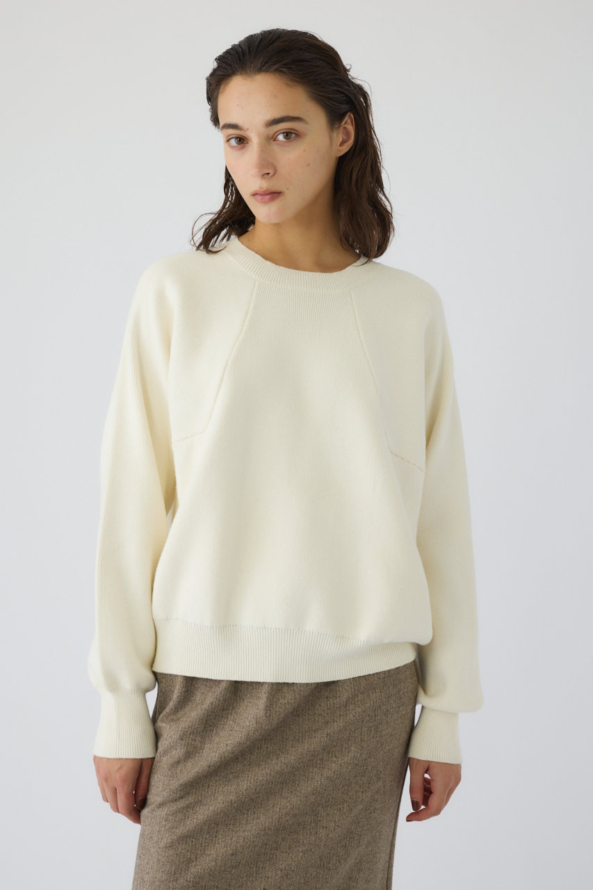 RIM.ARK Elastic touch basic knit/ニット (ホワイト, FREE) リムアーク ELLE SHOP