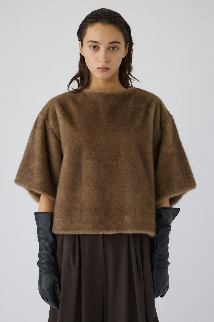 Square fur tops/トップス