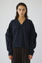 Volume sleeve v-neck PO/プルオーバー リムアーク/RIM.ARK ネイビー