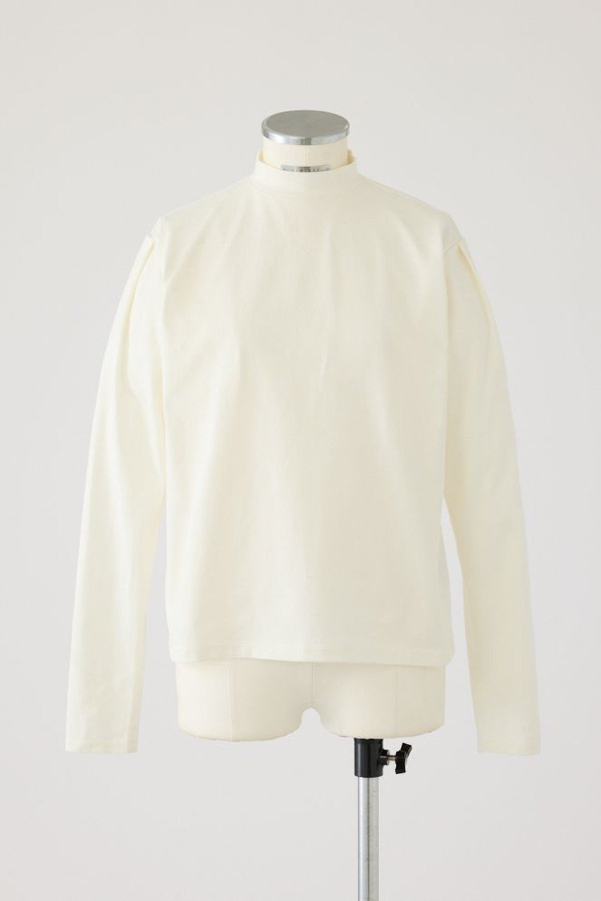 リムアーク/RIM.ARKのCurved sleeve high collar tops/トップス(ホワイト/460JSL80-2191)