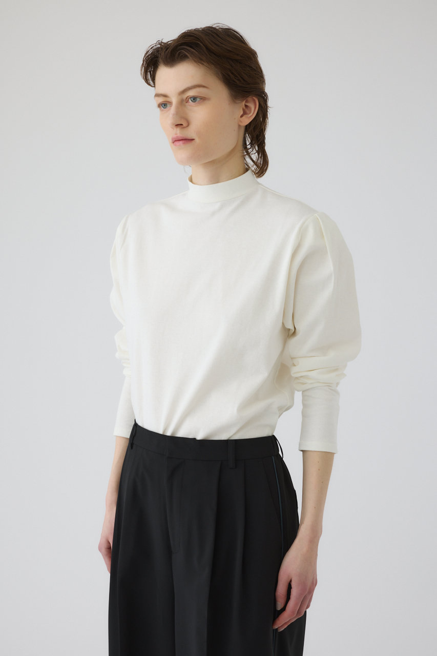 RIM.ARK(リムアーク)｜Curved sleeve high collar tops/トップス