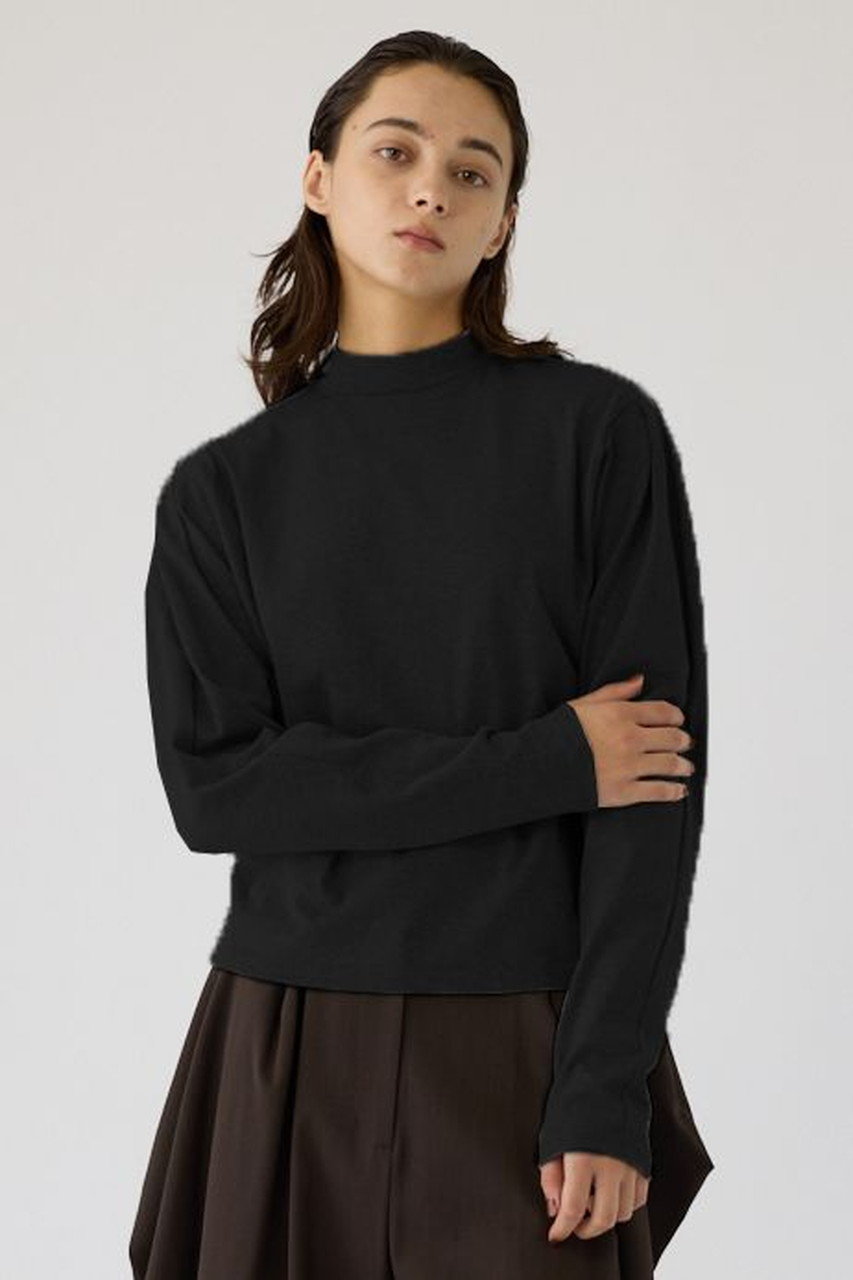 RIM.ARK Curved sleeve high collar tops/トップス (ブラック, FREE) リムアーク ELLE SHOP RIM.ARK Curved sleeve high collar tops/トップス (ブラック, FREE) リムアーク ELLE SHOP