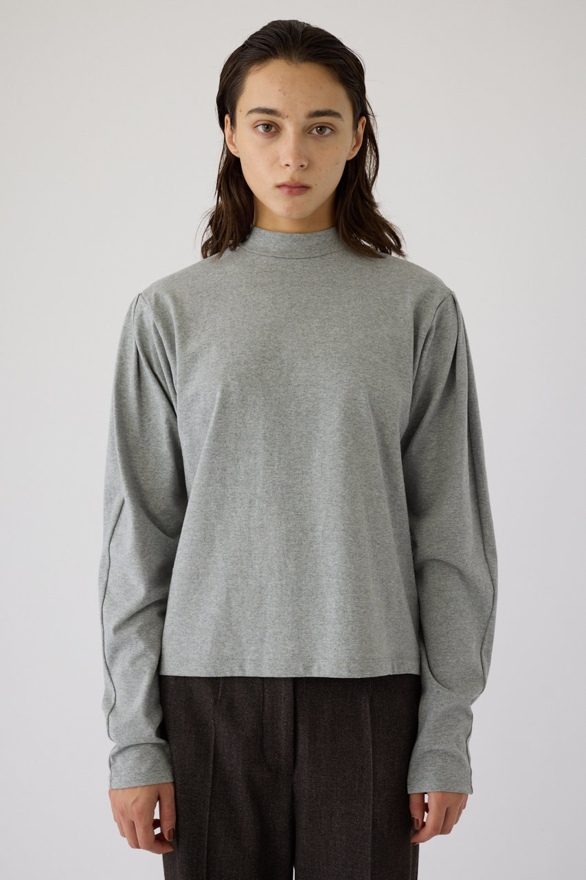 RIM.ARK Curved sleeve high collar tops/トップス (グレー, FREE) リムアーク ELLE SHOP RIM.ARK Curved sleeve high collar tops/トップス (グレー, FREE) リムアーク ELLE SHOP