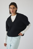 Round knit vest tops/ニット