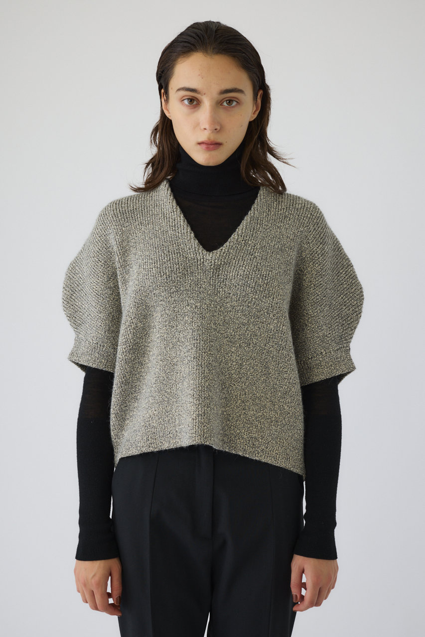 リムアーク/RIM.ARKのRound knit vest tops/ニット(グレー/460JSS70-2231)