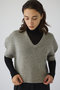 Round knit vest tops/ニット リムアーク/RIM.ARK