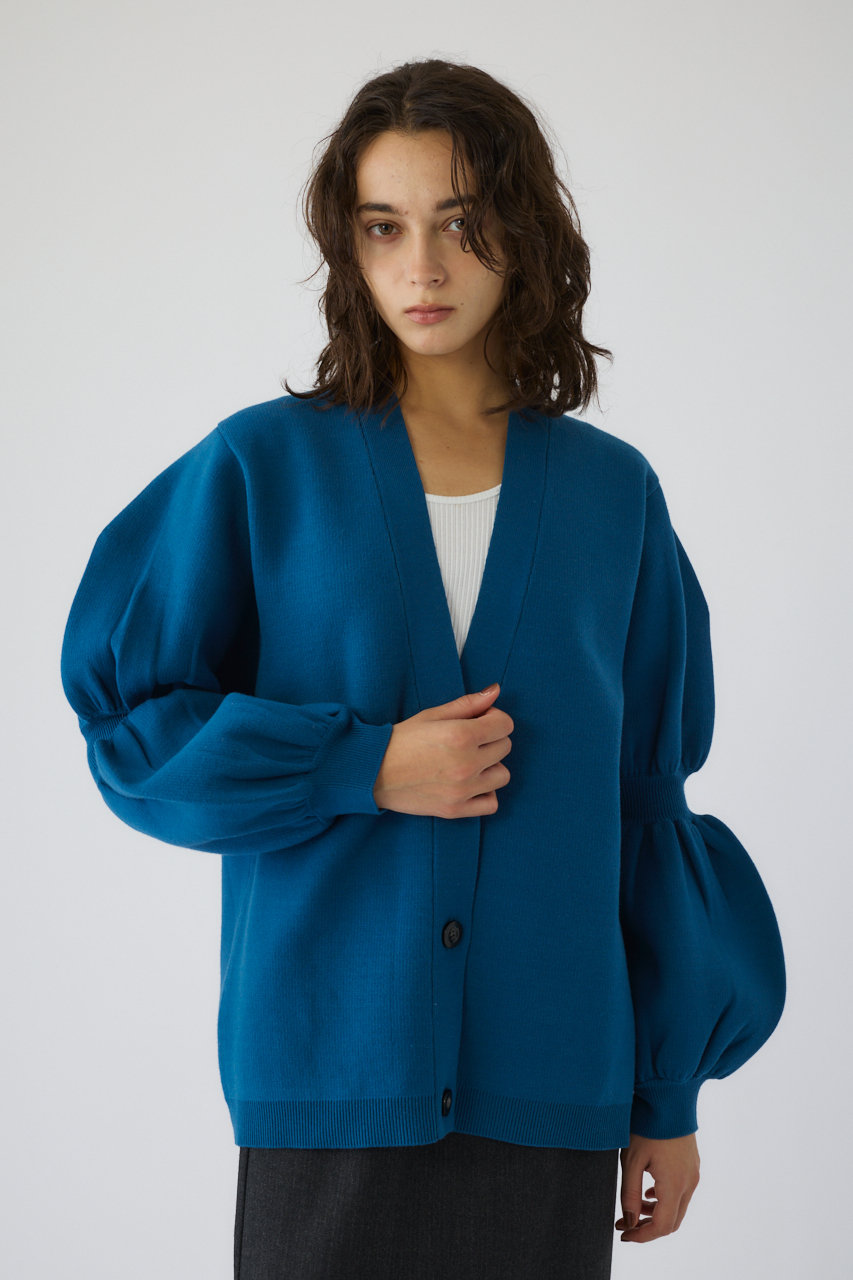 RIM.ARK Volume sleeve knit CD/ニットカーディガン (ブルー, FREE) リムアーク ELLE SHOP RIM.ARK Volume sleeve knit CD/ニットカーディガン (ブルー, FREE) リムアーク ELLE SHOP
