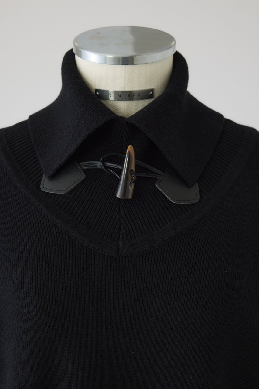 RIM.ARK(リムアーク)｜Toggle motif knit tops/ニット/ブラック の通販