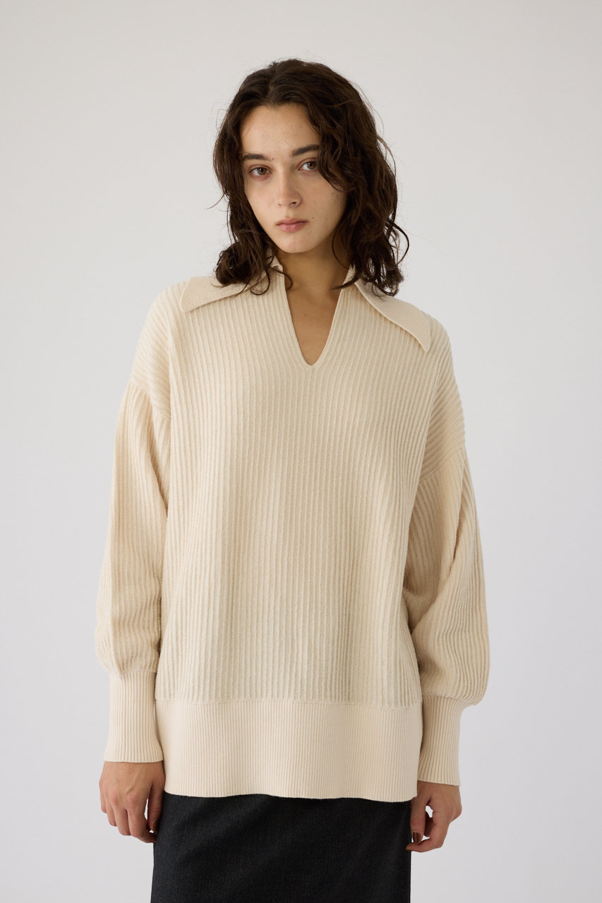 yurn rib ニット　RIM.ARK 新品 yurn rib ニット RIM.ARK 新品 RIM.ARK | Mix yarn rib knit (KNITWEAR