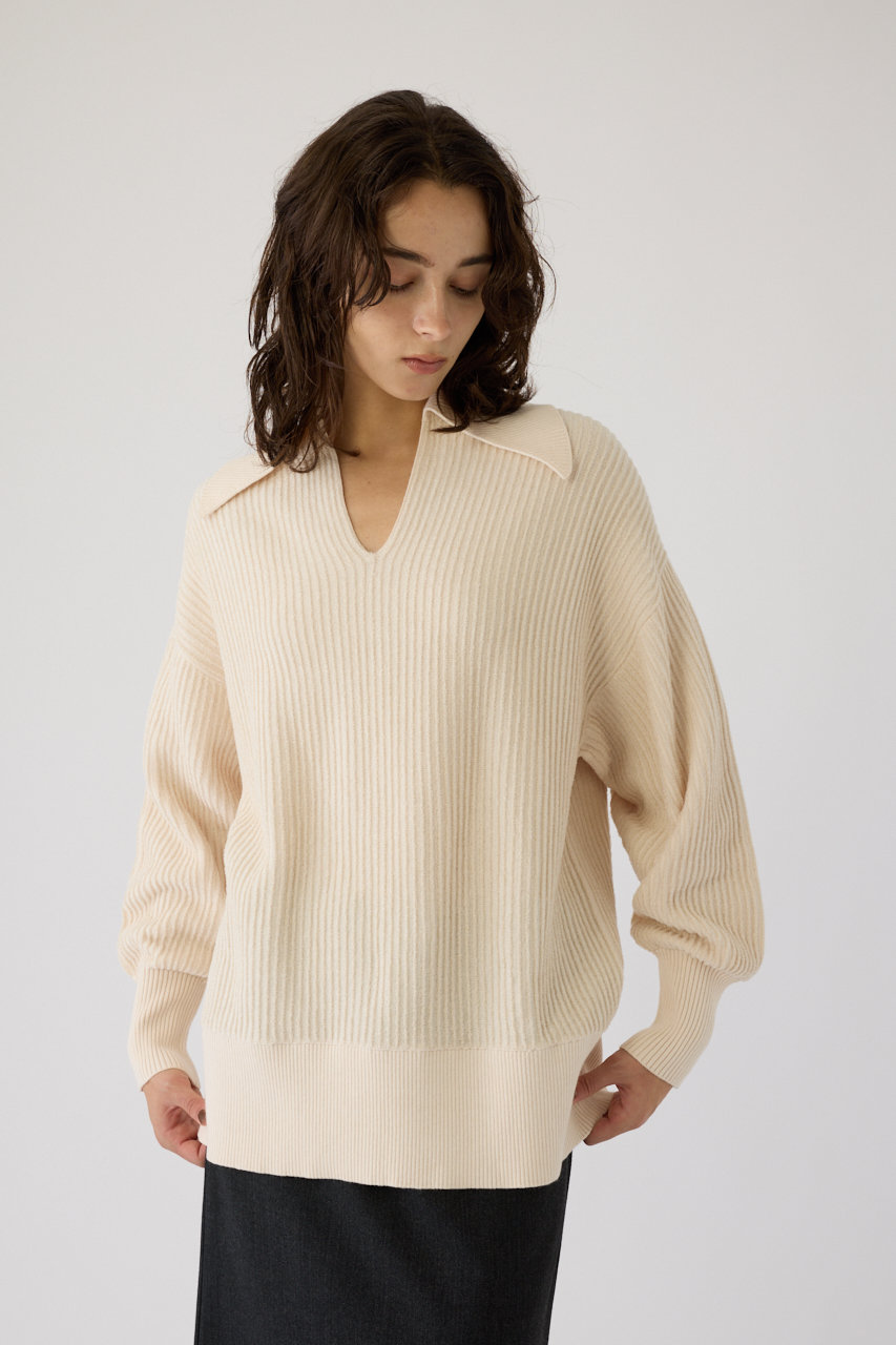RIM.ARK(リムアーク)｜Basic collar rib pullover/プルオーバー