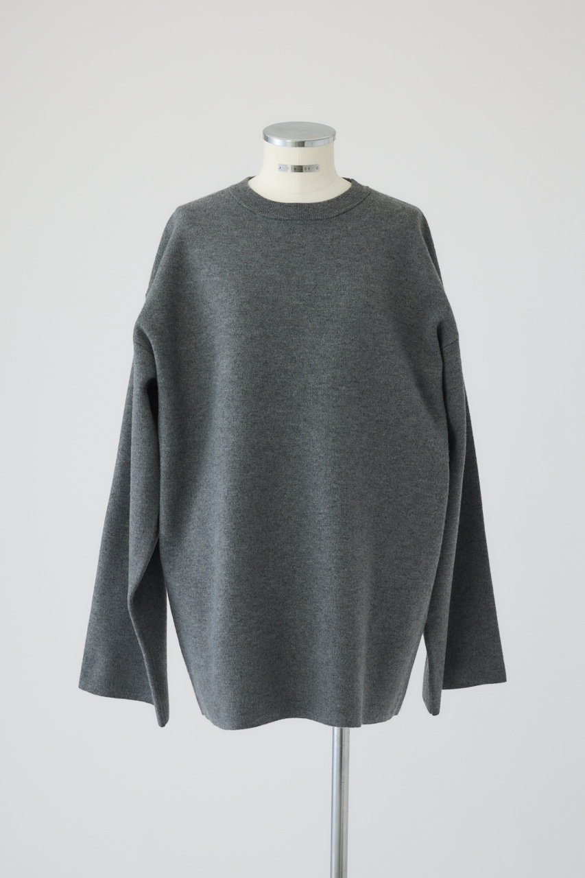 Middle length box knit tops/ニット