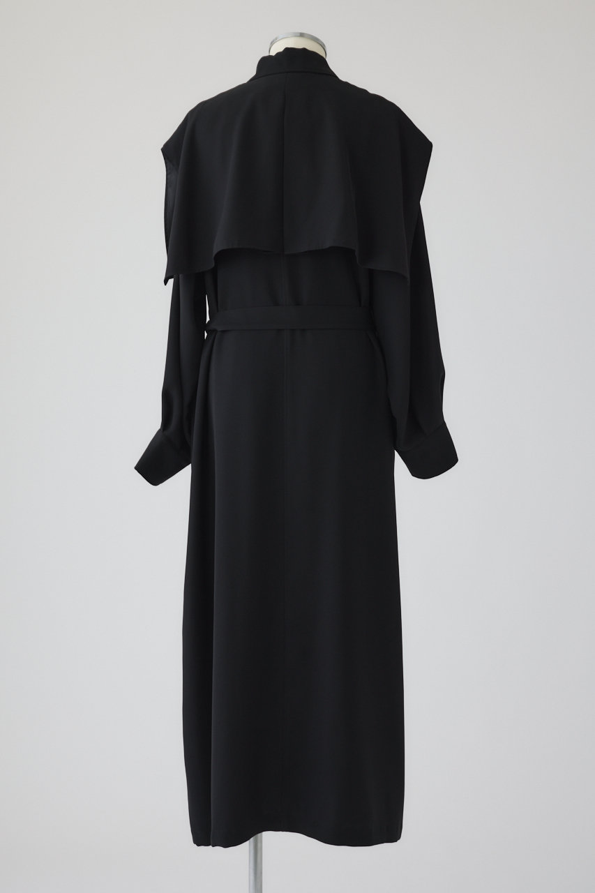 RIM.ARK リムアーク　ウール混合 ブラック ロングコート ベルト付き RIM.ARK リムアーク ウール混合 ブラック ロングコート ベルト付き RIM