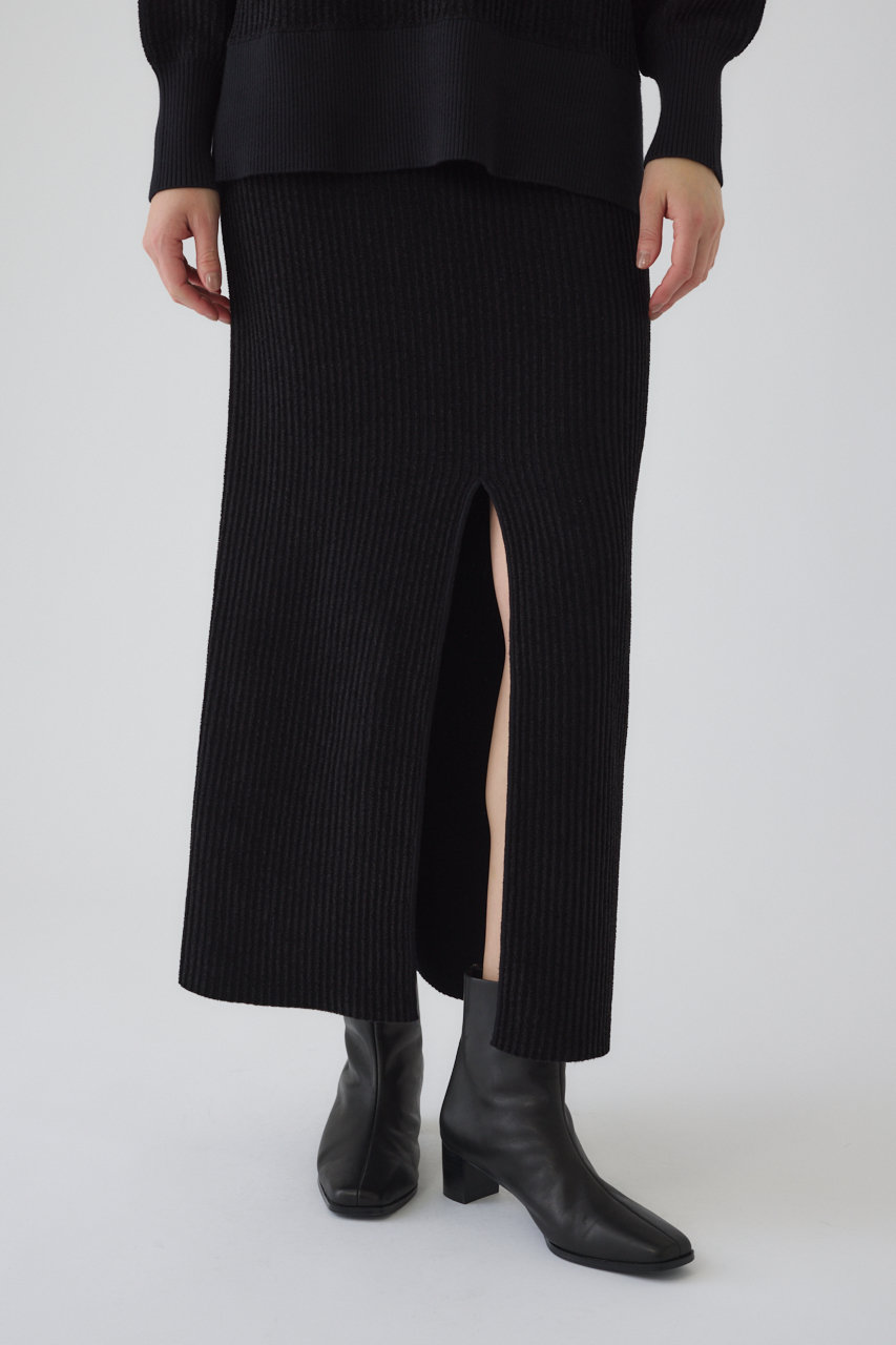 RIM.ARK(リムアーク)｜I line slit SK/スカート/ブラック の通販