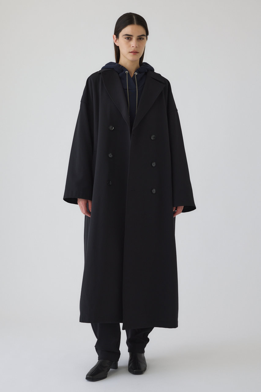 RIM.ARK リムアーク　ウール混合 ブラック ロングコート ベルト付き RIM.ARK(リムアーク)｜【12/3 10:00販売開始】【予約販売】Spring CT