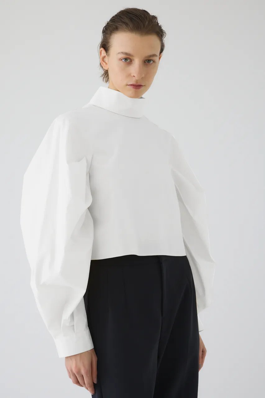 【RIM.ARK】ブラウス RIM.ARK(リムアーク)｜Folded neck tuck blouse/ブラウス/ホワイト の