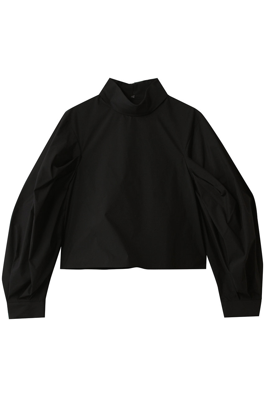 リムアーク/RIM.ARKのFolded neck tuck blouse/ブラウス(ブラック/460JSL30-0391)