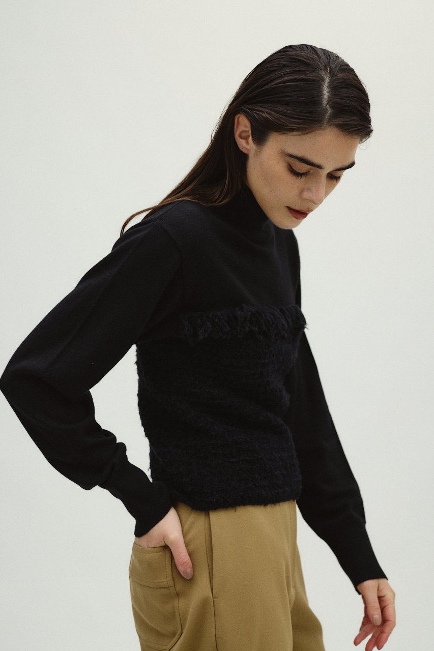 ほし/新品 RIM.ARK リムアーク ロールアップ ニットトップス RIM.ARK | Toggle motif knit tops (KNITWEAR ) |RIM.ARK ONLINE STORE