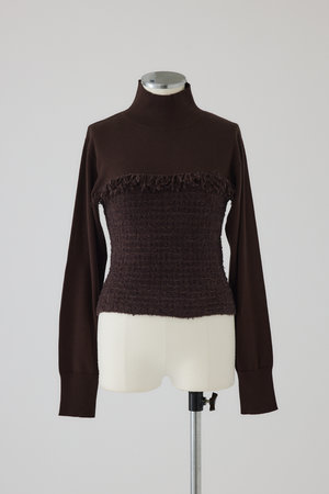 リムアーク/RIM.ARKのTweed docking knit tops/ニット(110300/110301)