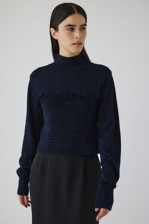 リムアーク/RIM.ARKのTweed docking knit tops/ニット(110300/110301)