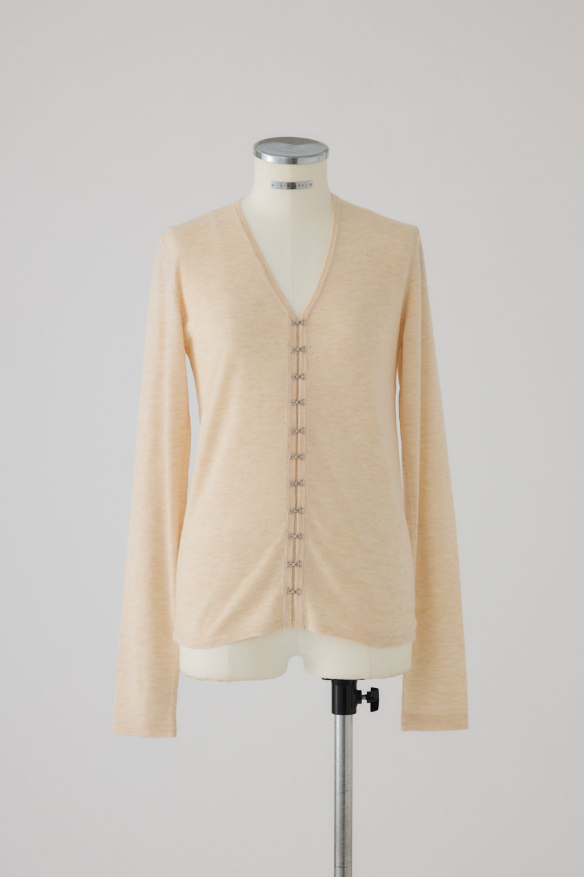 リムアーク/RIM.ARKの【1/1 10:00販売開始】Many hook V neck tops/ニット(ライトベージュ/460JSL70-0291)