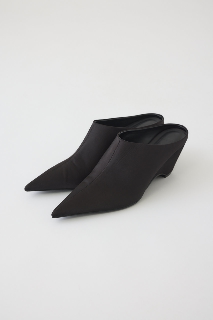 Pointed satin mule/ミュール