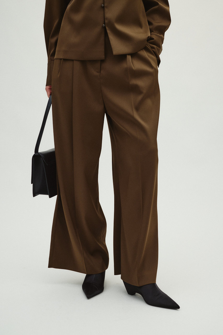 RIM.ARK Move belt satin PT/パンツ (ブラウン, 38) リムアーク ELLE SHOP