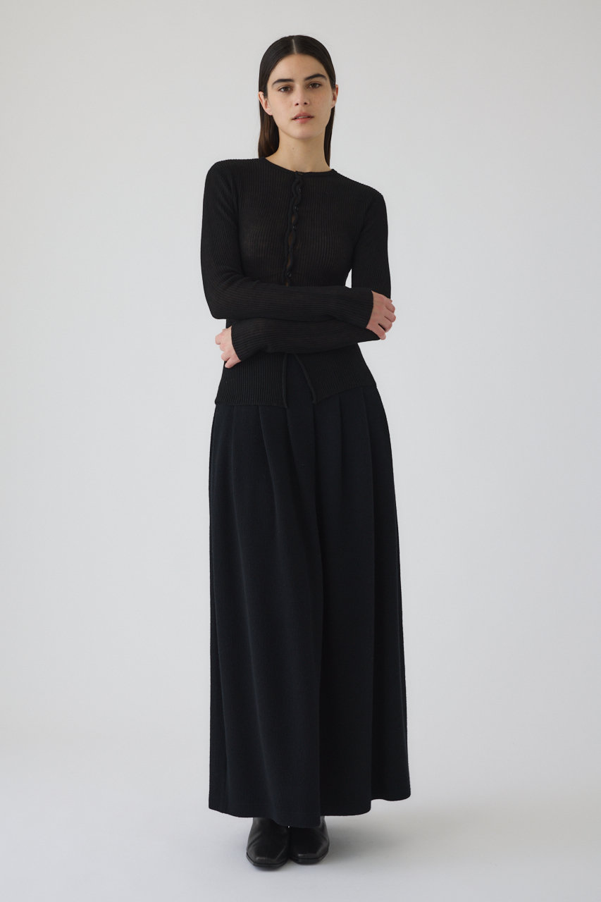 RIM.ARK / リムアーク | Rib knit slim tops ニット | F | ブラック | レディース RIM.ARK（リムアーク）の「Rib knit slim tops（ニット/セーター