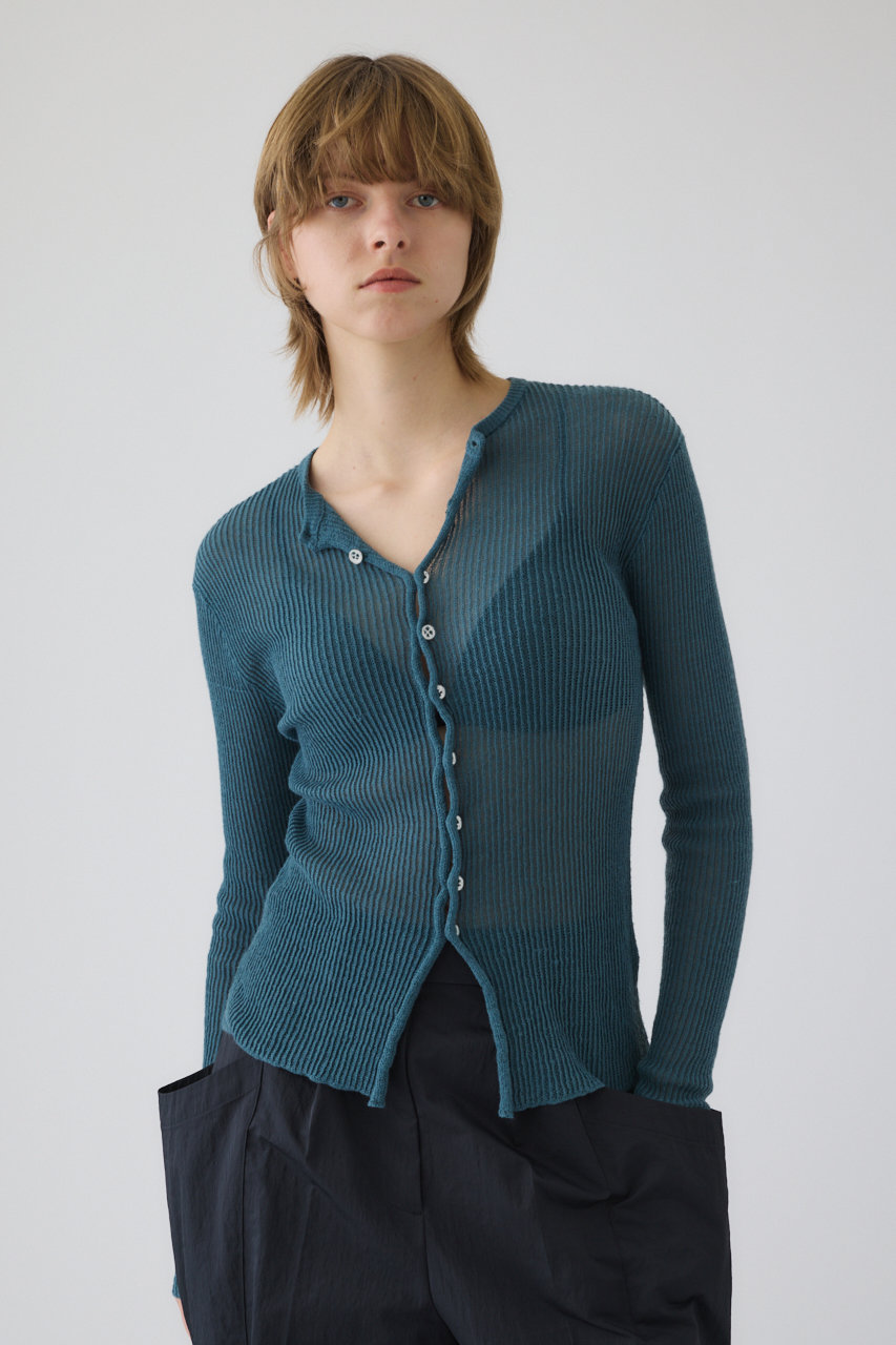 Sheer rib spring knit/ニット