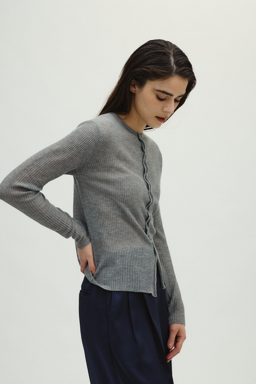 Sheer rib spring knit/ニット