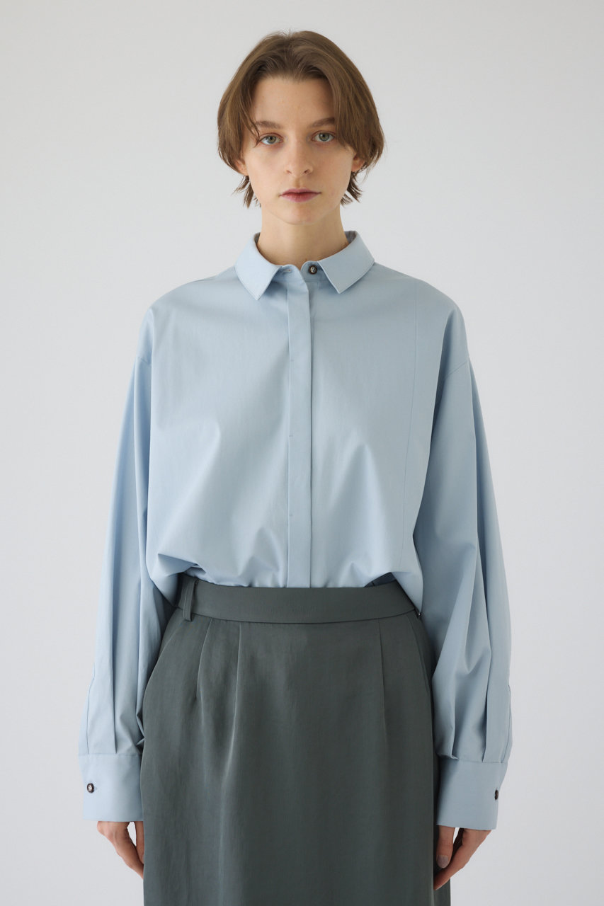 リムアーク/RIM.ARKのOversized asymmetry SH/シャツ(ライトブルー/460JSS30-0481)