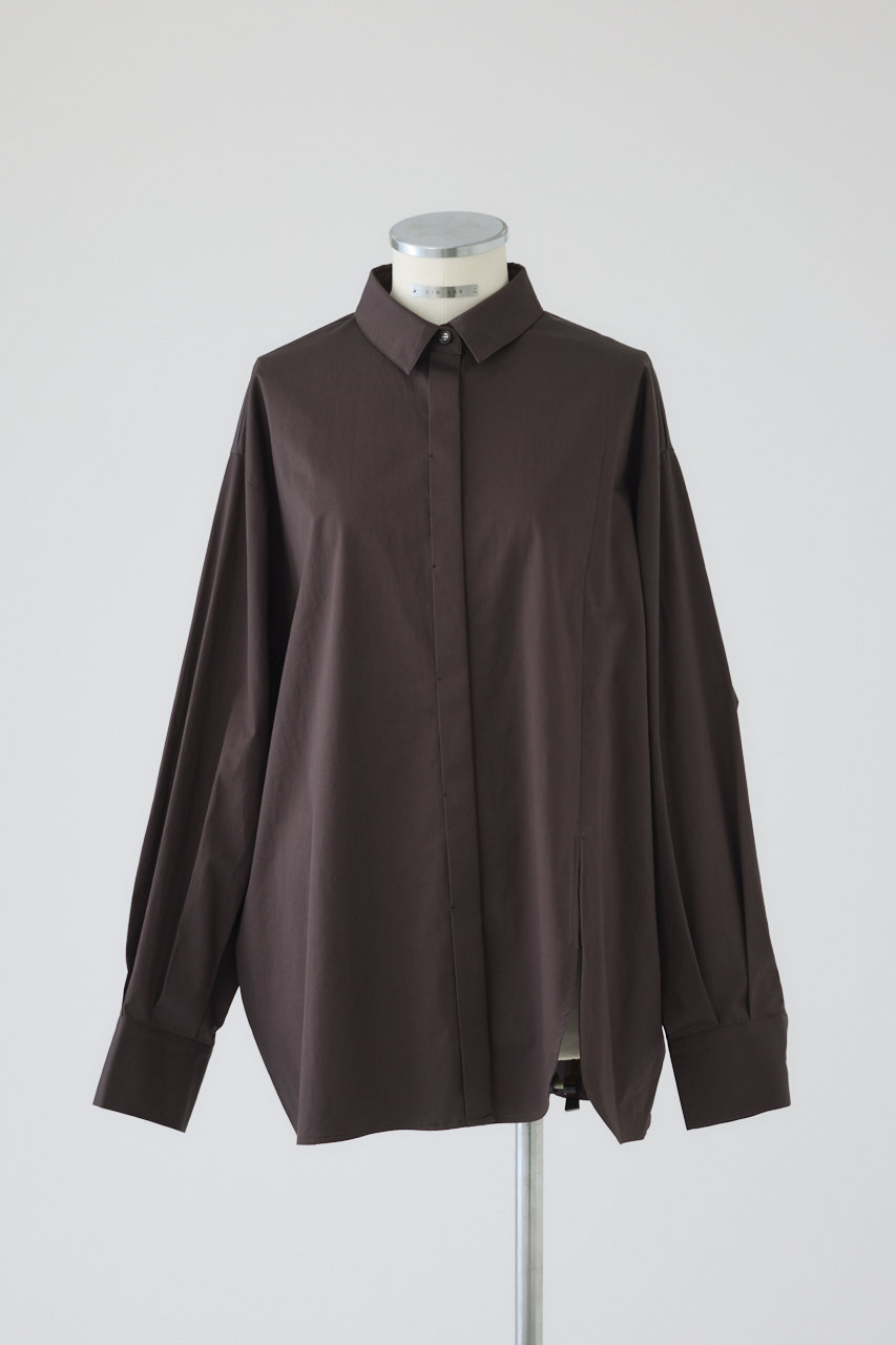 リムアーク/RIM.ARKのOversized asymmetry SH/シャツ(チャコールグレー/460JSS30-0481)