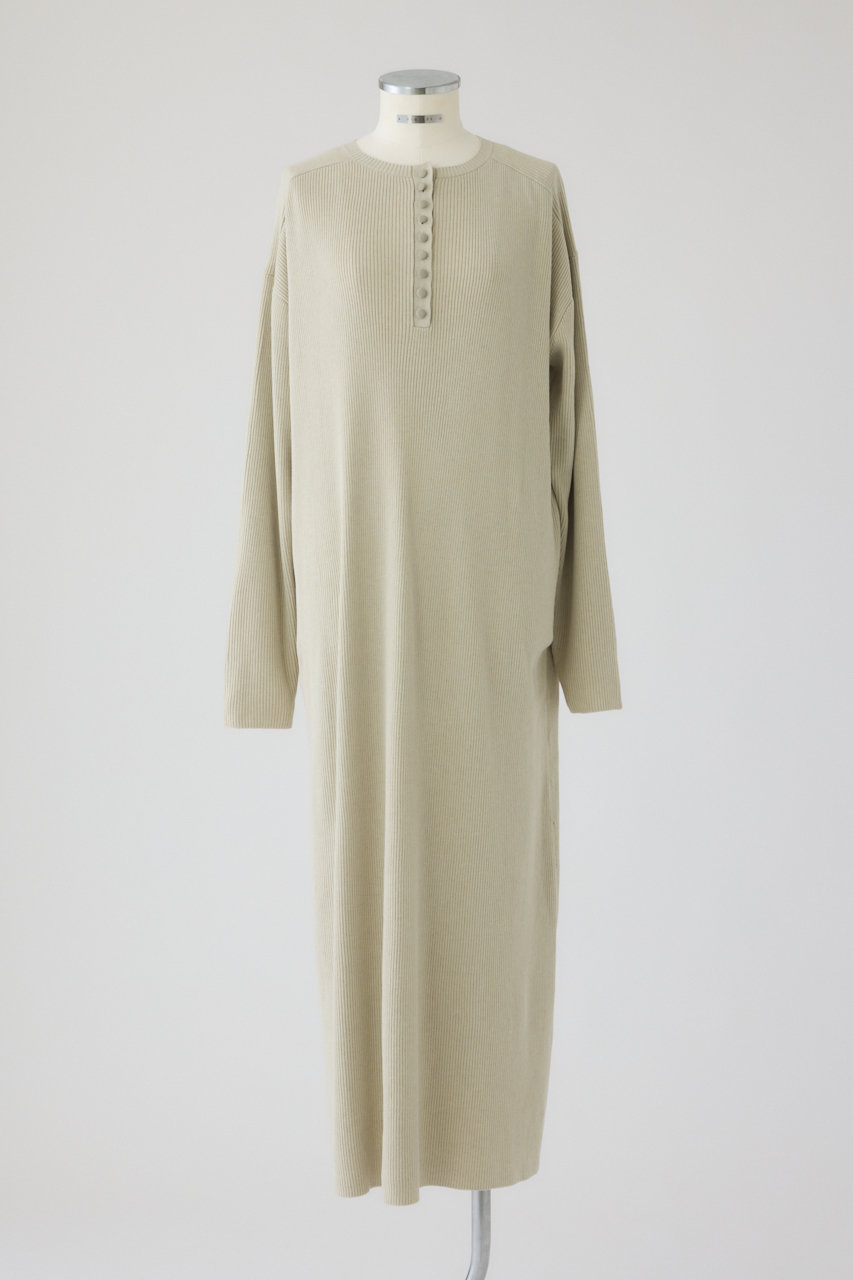 Fabric covered button dress/ドレス