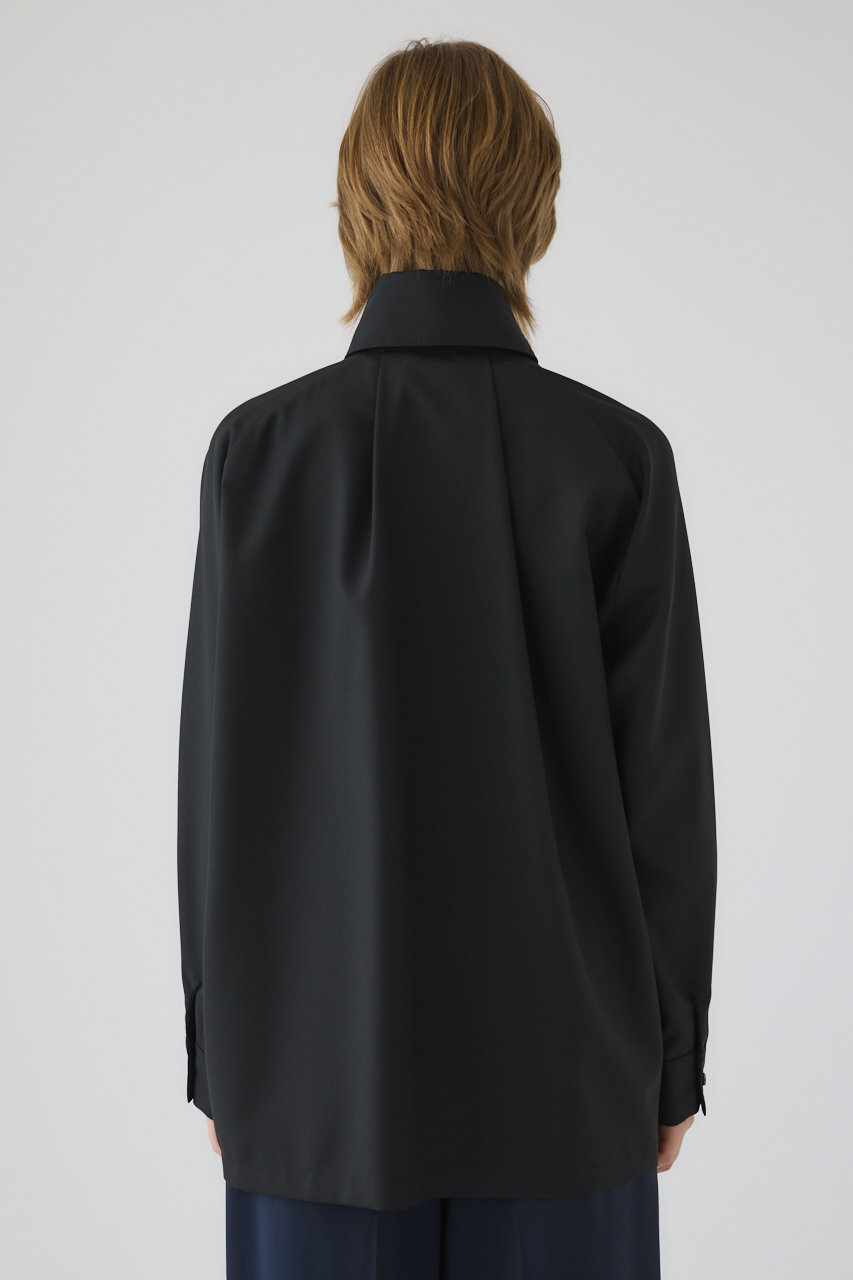 RIM.ARK(リムアーク)｜High collar classic blouse/ブラウス/ブラック