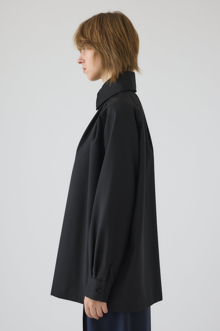 RIM.ARKブラックブラウス☆ RIM.ARK(リムアーク)｜High collar classic blouse/ブラウス/ブラック